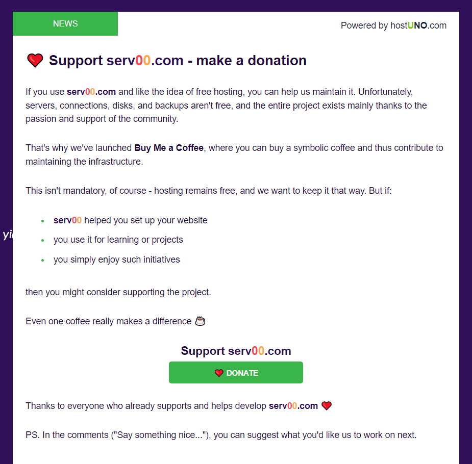 怎么感觉将来serv00.com要收费